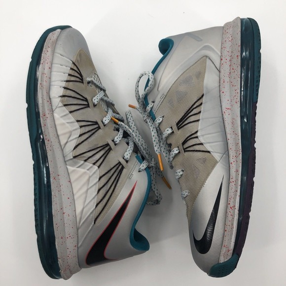 Nike LeBron X Air Max Akron Aeros Mens 9.5 Low Teal Platinum 2013 579765-002 main image 11